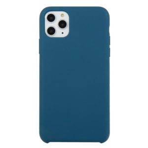 For iPhone 11 Pro Max Solid Color Solid Silicone Shockproof Case (Deep Sea Green) (OEM)