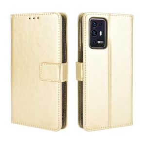For ZTE Axon 30 Pro 5G Crazy Horse Texture Horizontal Flip Leather Case with Holder & Card Slots & Lanyard(Gold) (OEM)