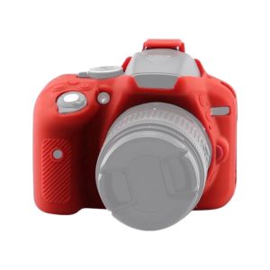 Soft Silicone Protective Case for Nikon D5300(Red) (OEM)