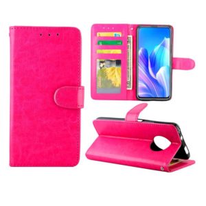 For Huawei Enjoy 20 Plus 5G Crazy Horse Texture Leather Horizontal Flip Protective Case with Holder & Card Slots & Wallet & Photo Frame(Rose Red) (OEM)