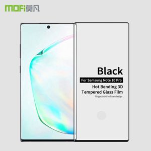 MOFI 9H 3D Explosion Proof Thermal Bending Full Screen Covered With Tempered Glass Film for Galaxy note10+(Black) (MOFI) (OEM)