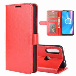 For Alcatel 1SE 2020 R64 Texture Single Horizontal Flip Protective Case with Holder & Card Slots & Wallet& Photo Frame(Red) (OEM)