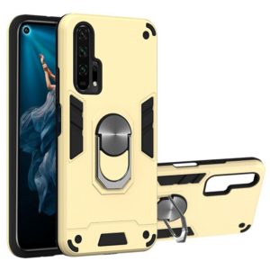 For Huawei Honor 20 / nova 5T 2 in 1 Armour Series PC + TPU Protective Case with Ring Holder(Gold) (OEM)