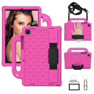 For Galaxy Tab A7 10.4(2020) T500/T505 Diamond Series EVA Anti-Fall Shockproof Sleeve Protective Shell Case with Holder & Strap(Rose Red) (OEM)