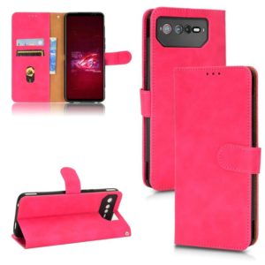 For Asus ROG Phone 6 Skin Feel Magnetic Flip Leather Phone Case(Rose Red) (OEM)