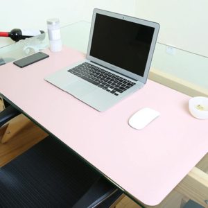 Multifunction Business PU Leather Mouse Pad Keyboard Pad Table Mat Computer Desk Mat, Size: 90 x 45cm(Pink) (OEM)
