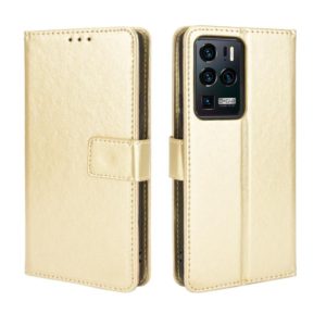 For ZTE Axon 30 Ultra 5G Crazy Horse Texture Horizontal Flip Leather Case with Holder & Card Slots & Lanyard(Gold) (OEM)