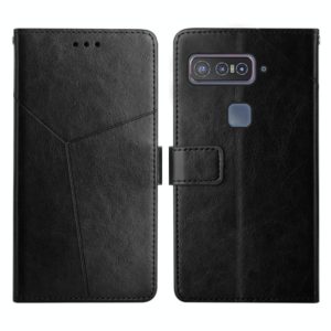For Asus Smartphone for Snapdragon Insiders Y Stitching Horizontal Flip Leather Phone Case(Black) (OEM)
