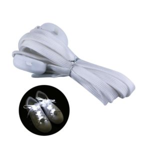 1 Pair LED Light-up Shoelace Stage Performance Luminous Shoelace,Color: White (OEM)