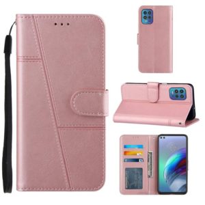 For Motorola Moto G100 / Edge S Stitching Calf Texture Buckle Leather Phone Case(Pink) (OEM)