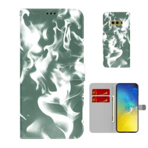 For Samsung Galaxy S10e Cloud Fog Pattern Horizontal Flip Leather Case with Holder & Card Slot & Wallet(Dark Green) (OEM)