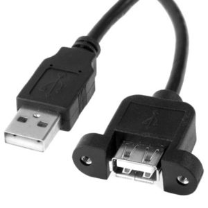 USB 2.0 AM to AF Mount Panel Cable, Length: 90cm (OEM)