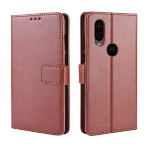 Crazy Horse Texture Horizontal Flip Leather Case for Motorola P40, with Holder & Card Slots & Wallet & Lanyard (Brown) (OEM)
