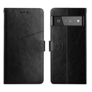 For Google Pixel 6 Pro Y Stitching Horizontal Flip Leather Phone Case(Black) (OEM)