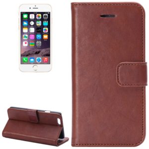 Crazy Horse Texture Horizontal Flip Leather Case with Card Slot and Holder for iPhone 6 Plus & 6S Plus(Brown) (OEM)