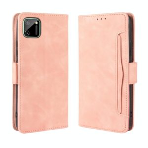 For OPPO Realme C11 Wallet Style Skin Feel Calf Pattern Leather Case with Separate Card Slot(Pink) (OEM)