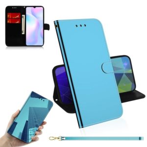 For Xiaomi Redmi 9A Imitated Mirror Surface Horizontal Flip Leather Case with Holder & Card Slots & Wallet & Lanyard(Blue) (OEM)