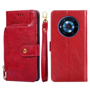 For Honor Magic3 Zipper Bag PU + TPU Horizontal Flip Leather Phone Case(Red) (OEM)