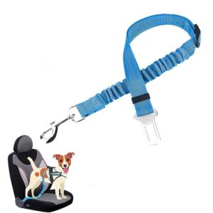 Pet Car Seat Belt Telescopic Reflective Safety Rope(Light Blue) (OEM)