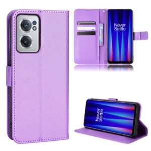 For OnePlus Nord CE 2 5G Diamond Texture Leather Phone Case(Purple) (OEM)