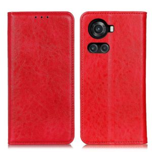For OnePlus ACE/10R Magnetic Crazy Horse Texture Horizontal Flip Leather Phone Case(Red) (OEM)