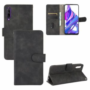 For Huawei Honor 9X Pro / Y9s Solid Color Skin Feel Magnetic Buckle Horizontal Flip Calf Texture PU Leather Case with Holder & Card Slots & Wallet(Black) (OEM)