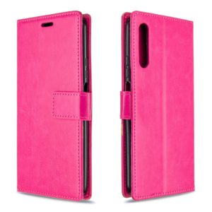 For Huawei Y9S Crazy Horse Texture Horizontal Flip Leather Case with Holder & Card Slots & Wallet & Photo Frame(rose) (OEM)