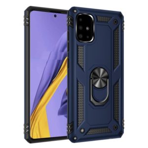 For Galaxy A51 Armor Shockproof TPU + PC Protective Case with 360 Degree Rotation Holder(Blue) (OEM)
