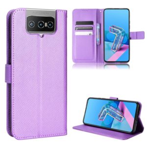 For Asus Zenfone 7 ZS670KS / 7 Pro ZS671KS Diamond Texture Leather Phone Case(Purple) (OEM)