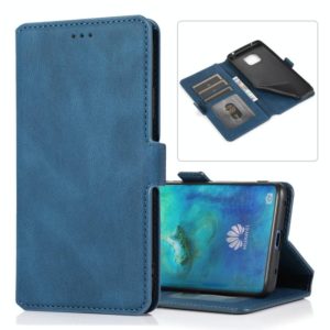 For Huawei Mate 20 Pro Retro Magnetic Closing Clasp Horizontal Flip Leather Case with Holder & Card Slots & Photo Frame & Wallet(Navy Blue) (OEM)
