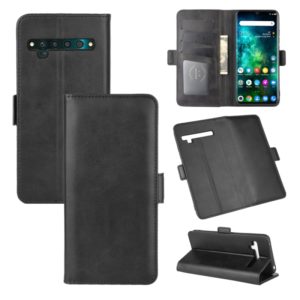 For TCL 10 Pro Dual-side Magnetic Buckle Horizontal Flip Leather Case with Holder & Card Slots & Wallet(Black) (OEM)