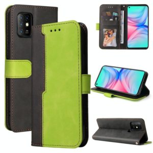 For Infinix Hot 10 Business Stitching-Color Horizontal Flip PU Leather Case with Holder & Card Slots & Photo Frame(Green) (OEM)