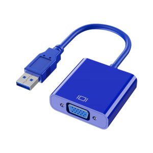 HW-1501 USB to VGA HD Video Converter (Blue) (OEM)