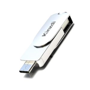 Kinzdi 64GB USB 3.0 + Type-C 3.0 Interface Metal Twister Flash Disk V11 (Silver) (Kinzdi) (OEM)