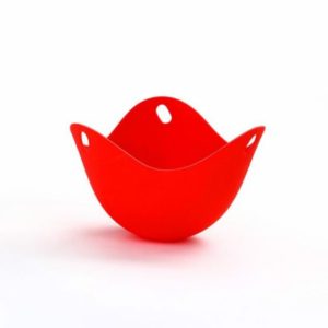 Silicone Egg Cooker Egg Bracket Kitchen Tools Pancake Cookware Bakeware Steam Eggs Plate Tray Red (OEM)