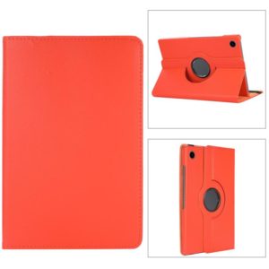 For Samsung Galaxy Tab A8 360 Degree Rotation Litchi Texture Tablet Leather Case with Holder & Sleep / Wake-up Function(Orange) (OEM)