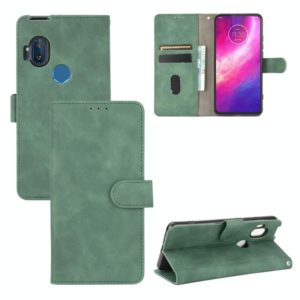 For Motorola Moto One Hyper Solid Color Skin Feel Magnetic Buckle Horizontal Flip Calf Texture PU Leather Case with Holder & Card Slots & Wallet(Green) (OEM)