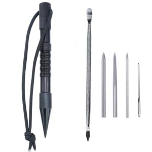 Umbrella Rope Needle Marlin Spike Bracelet DIY Weaving Tool, Specification: 6 PCS / Set Black (OEM)