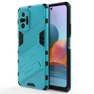 For Xiaomi Redmi Note 10 Pro Punk Armor 2 in 1 PC + TPU Shockproof Case with Invisible Holder(Blue) (OEM)