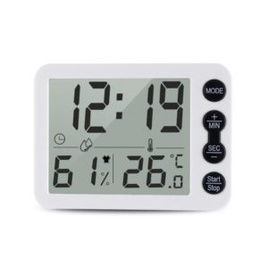 TS-9606-WB Large Screen Alarm Timer Temperature Humidity Meter(White Black)(White + Black) (OEM)