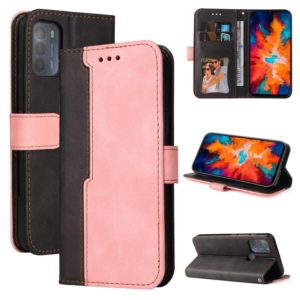 For Motorola Moto G50 Business Stitching-Color Horizontal Flip PU Leather Case with Holder & Card Slots & Photo Frame(Pink) (OEM)