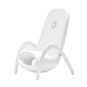 JP-wxc Chair Shape Wireless Charger with Amplifier Function(White) (OEM)