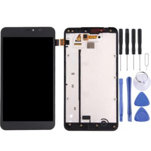 LCD Screen and Digitizer Full Assembly with Frame for Microsoft Lumia 640 XL(Black) (OEM)