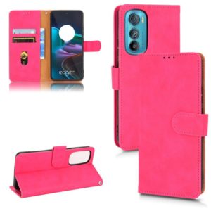 For Motorola Edge 30 Skin Feel Magnetic Flip Leather Phone Case(Rose Red) (OEM)