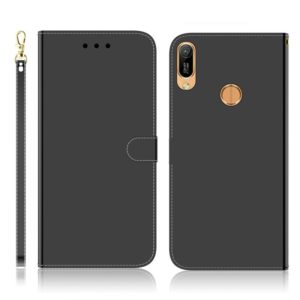 For Huawei Y6 (2019) Imitated Mirror Surface Horizontal Flip Leather Case with Holder & Card Slots & Wallet & Lanyard(Black) (OEM)