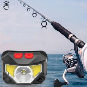 T09-COB LED Glare Headlight Outdoor Lighting USB Charging Sensor Red Light Night Running Mini Fishing Headlight (OEM)