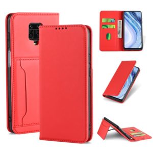 For Xiaomi Redmi Note 9 Pro / Note 9 Pro Max / Note 9s / Poco M2 Pro Strong Magnetism Shockproof Horizontal Flip Liquid Feel Leather Case with Holder & Card Slots & Wallet(Red) (OEM)