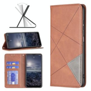 For Nokia G21 / G11 Prismatic Invisible Magnetic Leather Phone Case(Brown) (OEM)