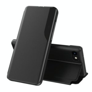 For iPhone SE 2022 / SE 2020 / 8 / 7 / 6 & 6s Attraction Flip Holder Leather Phone Case(Black) (OEM)