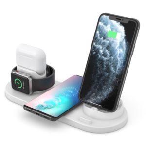 HQ-UD15-upgraded 6 in 1 Wireless Charger For iPhone, Apple Watch, AirPods and Other Android Phones(White) (OEM)